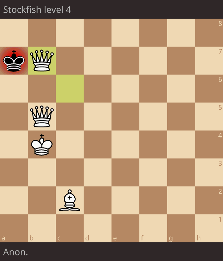 Anon. vs Stockfish level 4 • lichess.org