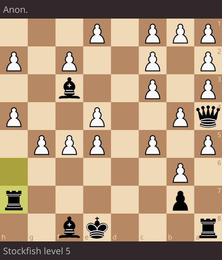 Anon. - Stockfish level 5 • lichess.org