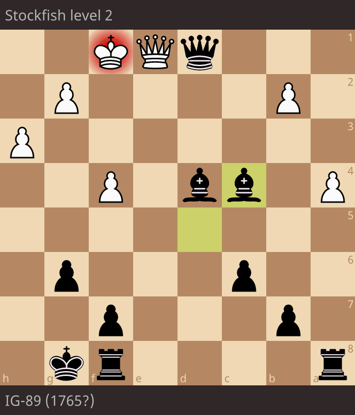 Stockfish level 2 - IG-89 (1765?) • lichess.org