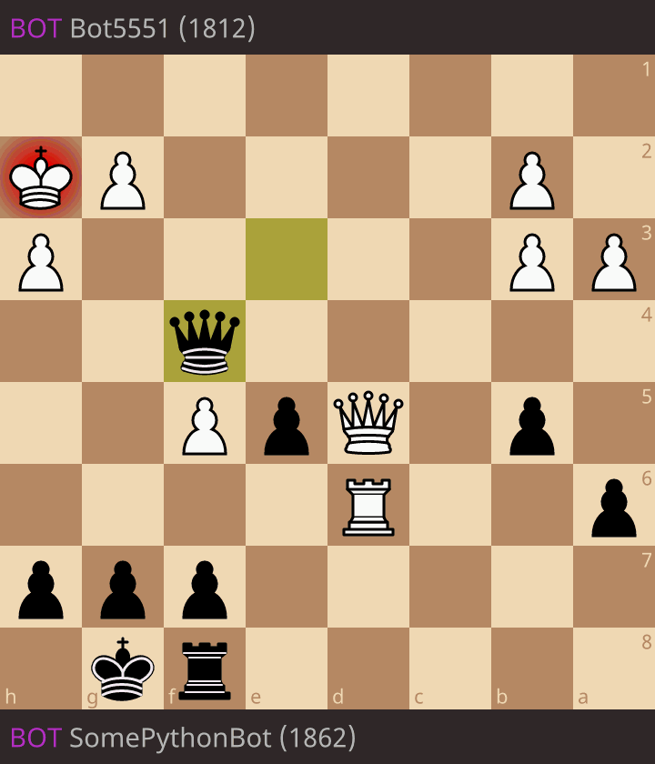 BOT Bot5551 (1812) - BOT SomePythonBot (1862) • lichess.org